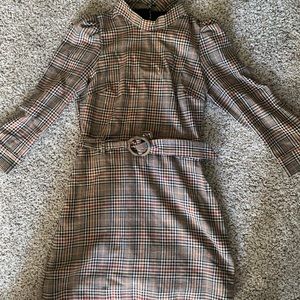 Zara Plaid Dress new without tag